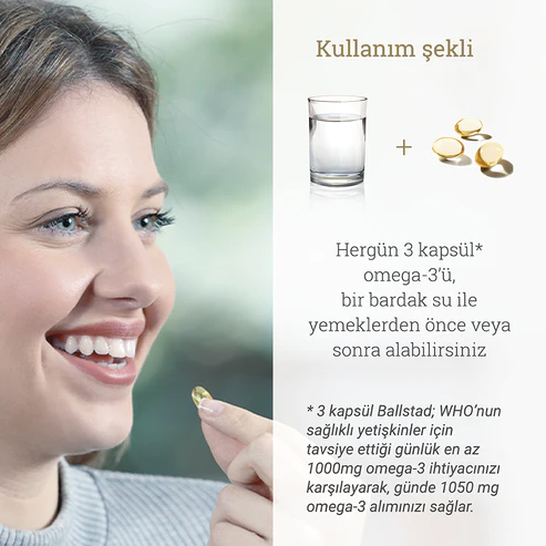 Ballstad Omega-3 Balık Yağı Aylık 93 Adet