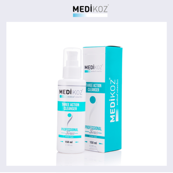 MEDIKOZ-THREE-ACTION-CLEANSER.png Medikoz Three Action Cleanser 150 ML