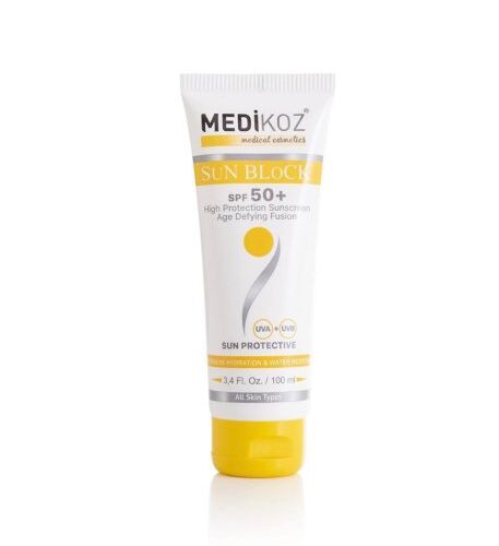 medikoz-sun-block-spf50-renksiz-100-ml-1.jpeg Medikoz Sun Block SPF50+ (Renksiz) 100 ML