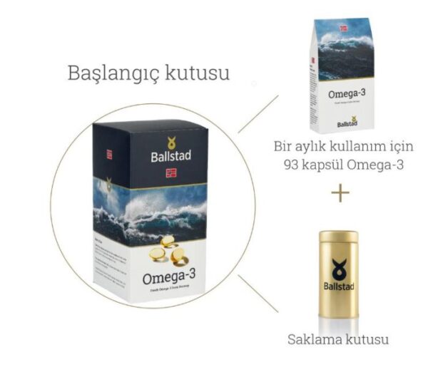 Ballstad Omega-3 Balık Yağı ( 3’lü Paket ) Saklama Kutulu